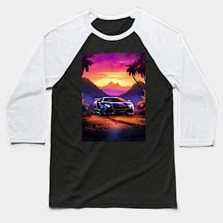 Synthwave aesthetic sport car with palms [synthwave/vaporwave/cyberpunk] Baseball T-Shirt